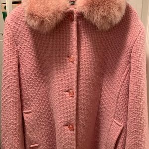 Nicole Miller Vintage Fox Fur Full Length Coat